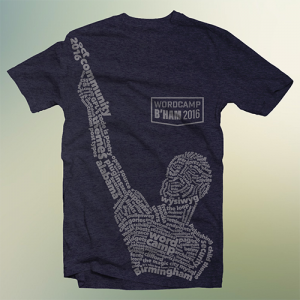 2016 WordCamp Birmingha m shirt design.
